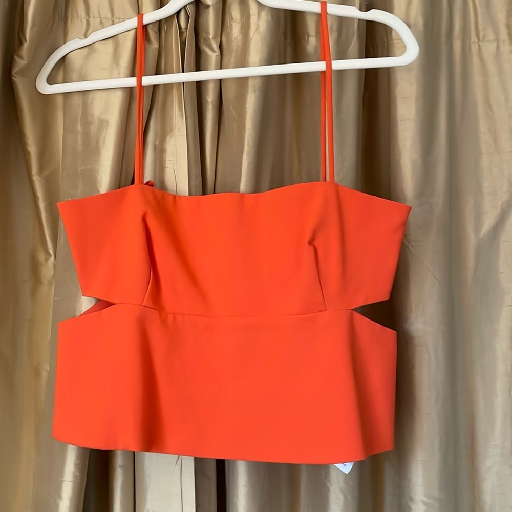 Zara Coral Structure Top